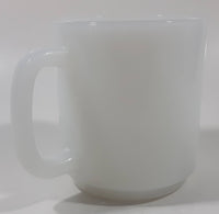 Rare Vintage Glasbake Vancouver Canucks NHL Ice Hockey Team 3 1/2" Tall White Milk Glass Coffee Mug Cup