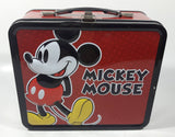 2011 Loungefly Disney Mickey Mouse Red and Black Embossed Tin Metal Lunch Box