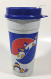 Rare Whirley Pepsi Cola Penguin Themed 6 3/4" Tall Plastic Cup with Lid