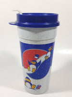 Rare Whirley Pepsi Cola Penguin Themed 6 3/4" Tall Plastic Cup with Lid