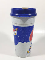 Rare Whirley Pepsi Cola Penguin Themed 6 3/4" Tall Plastic Cup with Lid