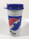 Rare Whirley Pepsi Cola Penguin Themed 6 3/4" Tall Plastic Cup with Lid