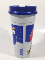 Rare Whirley Pepsi Cola Penguin Themed 6 3/4" Tall Plastic Cup with Lid