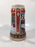 1993 Budweiser Holiday Stein Collection Hometown Holiday 7" Tall Ceramic Beer Stein Mug