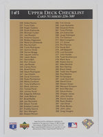 1995 Upper Deck Checklist MLB Baseball Trading Cards (Individual)