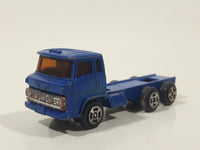Vintage Cab Over Semi Truck Blue Die Cast Toy Car Vehicle Made in Hong Kong