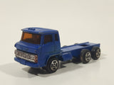 Vintage Cab Over Semi Truck Blue Die Cast Toy Car Vehicle Made in Hong Kong