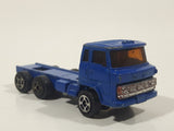 Vintage Cab Over Semi Truck Blue Die Cast Toy Car Vehicle Made in Hong Kong