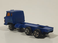 Vintage Cab Over Semi Truck Blue Die Cast Toy Car Vehicle Made in Hong Kong