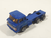 Vintage Cab Over Semi Truck Blue Die Cast Toy Car Vehicle Made in Hong Kong