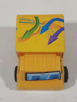 Cube Van Delivery Truck Pull Back Yellow Plastic Toy Car Vehicle