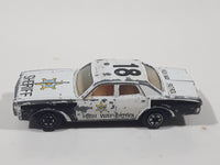 1980s Yatming Dodge Monaco Sheriff Highway Patrol 18 Police Cop White Black Die Cast Toy Car Emergency Rescue Vehicle
