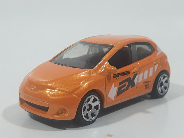 2016 Matchbox City Mazda 2 Orange Die Cast Toy Car Vehicle