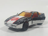 Vintage Majorette Chevrolet Corvette ZR-1 No. 215 & 268 Black and White #3 Die Cast Toy Car Vehicle Opening Doors 1/57 Scale