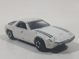 1980s Yatming No. 1034 Porsche 928 White With Black Stripes Die Cast Toy Car Vehicle
