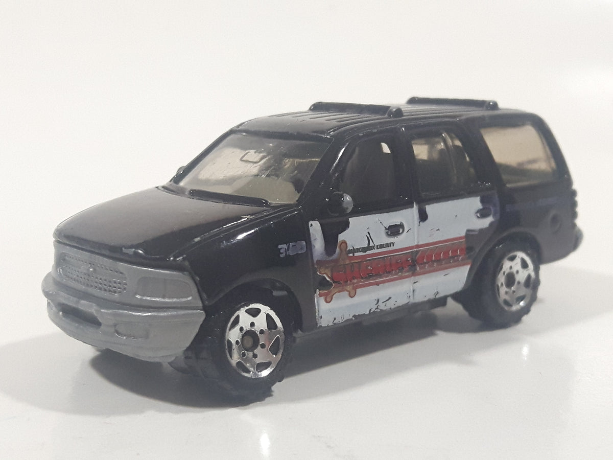 2009 Matchbox Police Ford Expedition Police Sheriff Dark Blue Die Cast ...