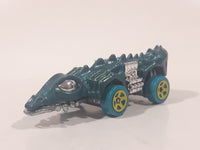 2016 Hot Wheels Dino Riders Fangster Sea Green with Chrome Eyes Die Cast Toy Creature Car Vehicle