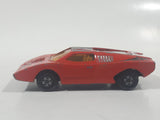 Vintage 1973 Lesney Matchbox Superfast No. 27 Lamborghini Countach Red #8 Die Cast Toy Super Dream Car Vehicle with Opening Rear Hood Made in England