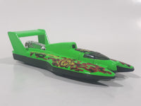 1998 Hot Wheels Biohazard Hydroplane Bright Green Die Cast Toy Speed Boat Vehicle