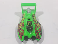 1998 Hot Wheels Biohazard Hydroplane Bright Green Die Cast Toy Speed Boat Vehicle