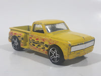 2015 Hot Wheels Heat Fleet II Custom '69 Chevy Pickup Truck Yellow Die Cast Toy Car Vehicle