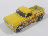 2015 Hot Wheels Heat Fleet II Custom '69 Chevy Pickup Truck Yellow Die Cast Toy Car Vehicle