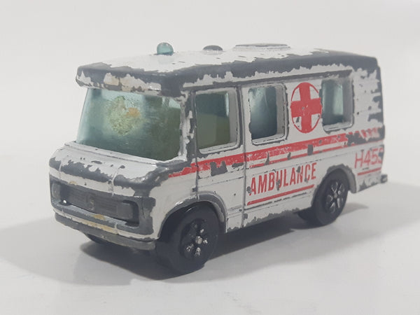 Vintage PlayArt Mercedes Benz Ambulance H453 White Die Cast Toy Car Vehicle Made in Hong Kong