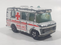 Vintage PlayArt Mercedes Benz Ambulance H453 White Die Cast Toy Car Vehicle Made in Hong Kong