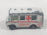 Vintage PlayArt Mercedes Benz Ambulance H453 White Die Cast Toy Car Vehicle Made in Hong Kong