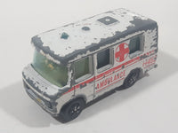 Vintage PlayArt Mercedes Benz Ambulance H453 White Die Cast Toy Car Vehicle Made in Hong Kong