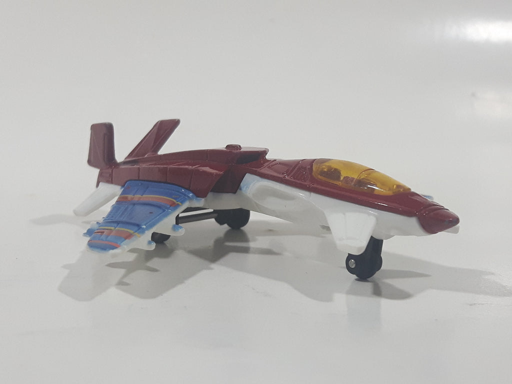 2010 Matchbox Sky Busters Stealth Launch Fighter Jet Airplane Dark Red ...