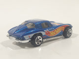 1998 Hot Wheels Race Team Series IV '63 Corvette Stingray Split Window Metalflake Blue Die Cast Toy Car Vehicle