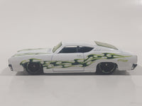 2019 Hot Wheels HW Flames '69 Ford Torino Talladega White Die Cast Toy Muscle Car Vehicle