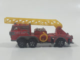 Vintage PlayArt Fire Engine Ladder Truck Red Die Cast Toy Car Rescue Emergency Vehicle - Made in Hong Kong