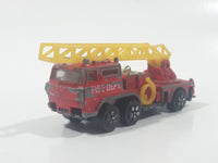 Vintage PlayArt Fire Engine Ladder Truck Red Die Cast Toy Car Rescue Emergency Vehicle - Made in Hong Kong