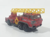 Vintage PlayArt Fire Engine Ladder Truck Red Die Cast Toy Car Rescue Emergency Vehicle - Made in Hong Kong