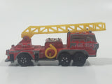 Vintage PlayArt Fire Engine Ladder Truck Red Die Cast Toy Car Rescue Emergency Vehicle - Made in Hong Kong