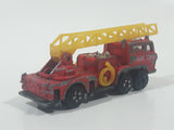 Vintage PlayArt Fire Engine Ladder Truck Red Die Cast Toy Car Rescue Emergency Vehicle - Made in Hong Kong