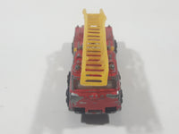 Vintage PlayArt Fire Engine Ladder Truck Red Die Cast Toy Car Rescue Emergency Vehicle - Made in Hong Kong