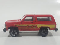 Vintage 1979 Kidco Ford Bronco Red Die Cast Toy Car Vehicle Made in Hong Kong