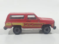 Vintage 1979 Kidco Ford Bronco Red Die Cast Toy Car Vehicle Made in Hong Kong