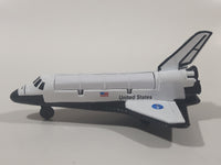 Vintage Zee Toys A207 Nasa Space Shuttle White Die Cast Toy Spacecraft Vehicle with Opening Top