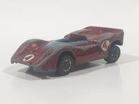 Vintage 1969 Hot Wheels Grand Prix McLaren M6A Spectraflame Red Die Cast Toy Car Vehicle Red Lines