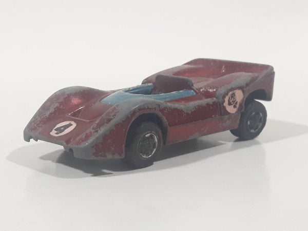 Vintage 1969 Hot Wheels Grand Prix McLaren M6A Spectraflame Red Die Cast Toy Car Vehicle Red Lines