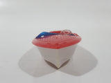 Vintage Red and White Speedboat Plastic Toy Watercraft Boat Made in Hong Kong No Windshield or Motor