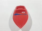 Vintage Red and White Speedboat Plastic Toy Watercraft Boat Made in Hong Kong No Windshield or Motor