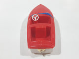 Vintage Red and White Speedboat Plastic Toy Watercraft Boat Made in Hong Kong No Windshield or Motor