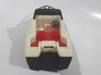 Vintage 1978 Tomy PC1397 Speed Boat Sea Patrol White and Black Plastic Toy Vehicle No Motor