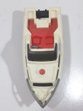 Vintage 1978 Tomy PC1397 Speed Boat Sea Patrol White and Black Plastic Toy Vehicle No Motor