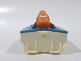 Vintage 1978 Tomy Speed Boat #8 Blue and White Plastic Toy Vehicle No Motor